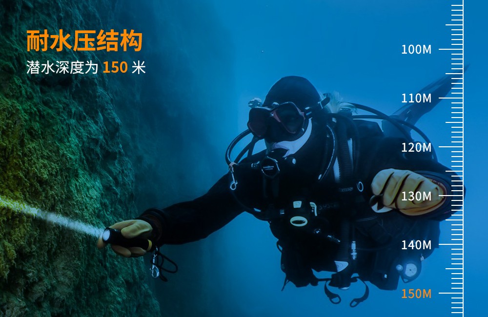 OrcaTorch91香蕉短视频污下载 D720新款潛水手電,聚光潛水照明,超(chāo)遠射程潛水手電,手持式水下照明
